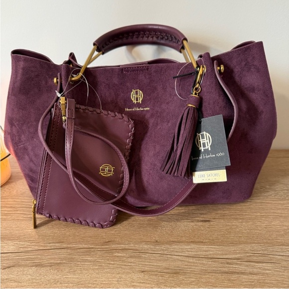 House of Harlow 1960 Luxurious Plum/Purple Satchel - Picture 4 of 9